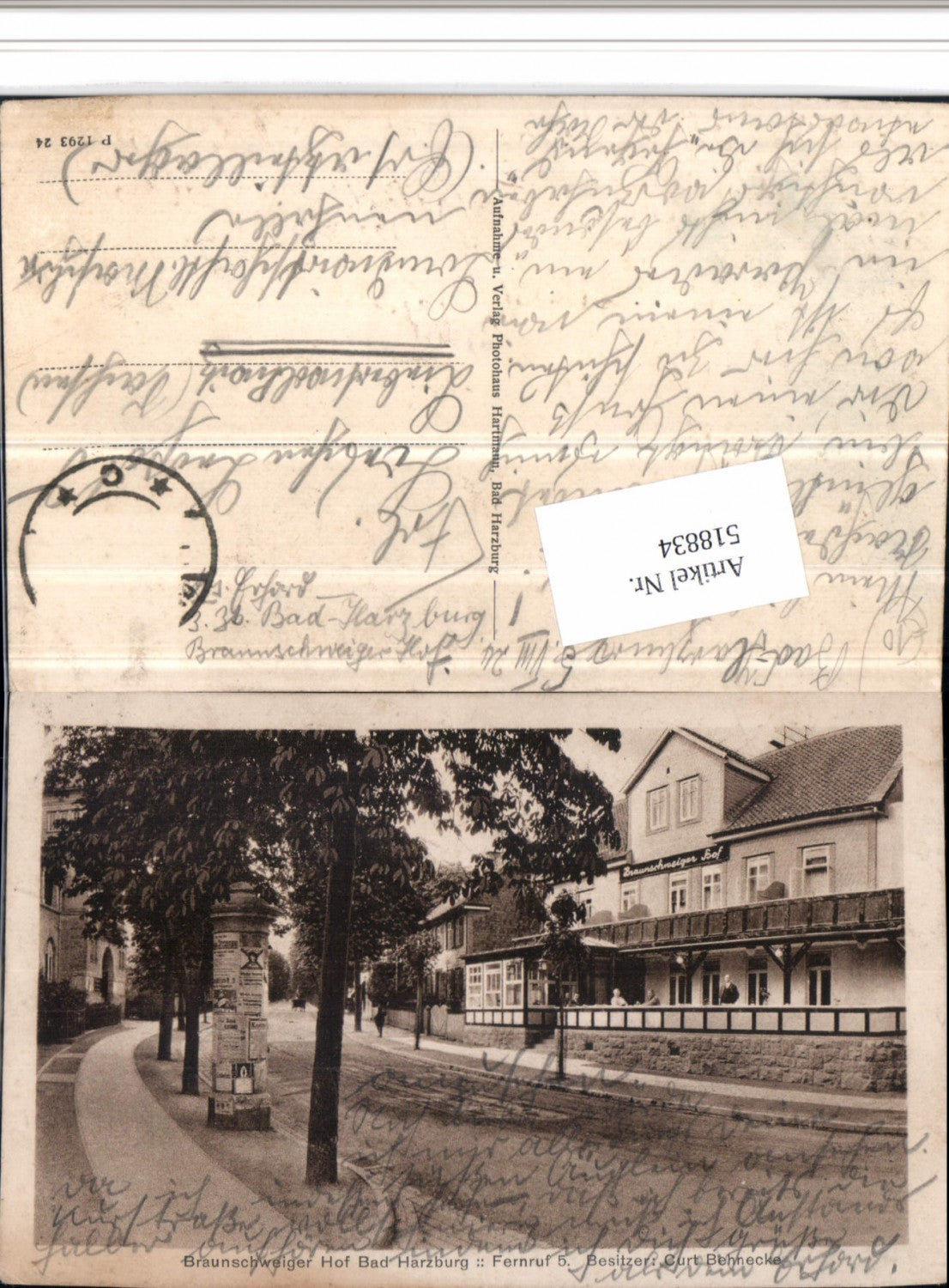 518834,Bad Harzburg Braunschweiger Hof Litfaßsäule