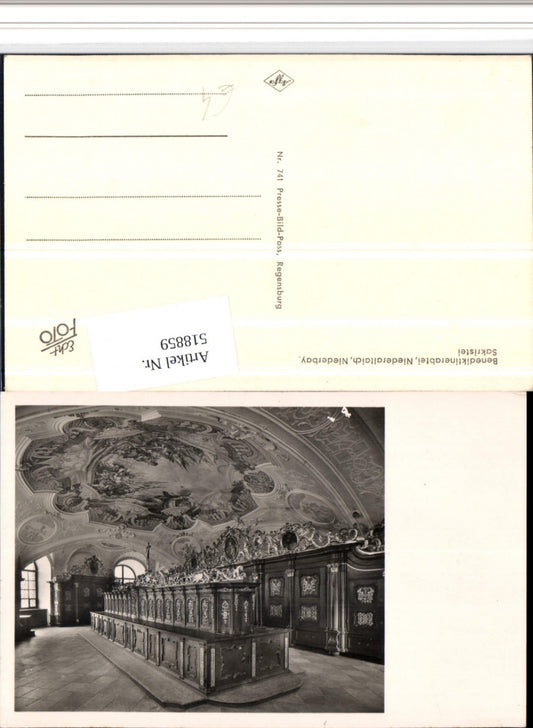 518859,Abtei Kloster Niederaltaich Sakristei Innenansicht