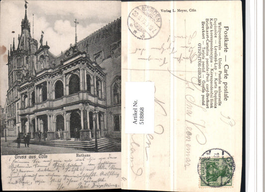 518868,Gruß aus Cöln Köln Rathaus Gebäude