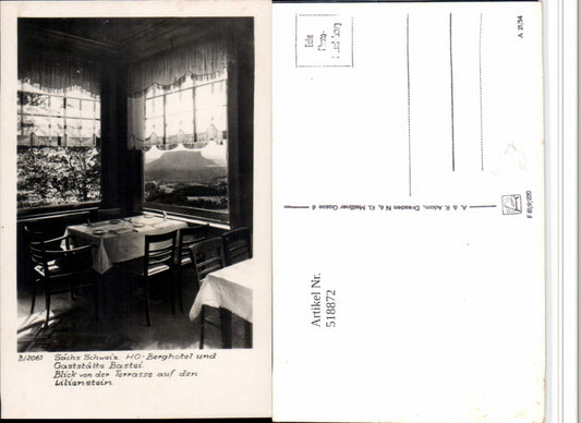 518872,Sächsische Schweiz Berghotel Gasthaus Bastei b. Rathen Ausblick