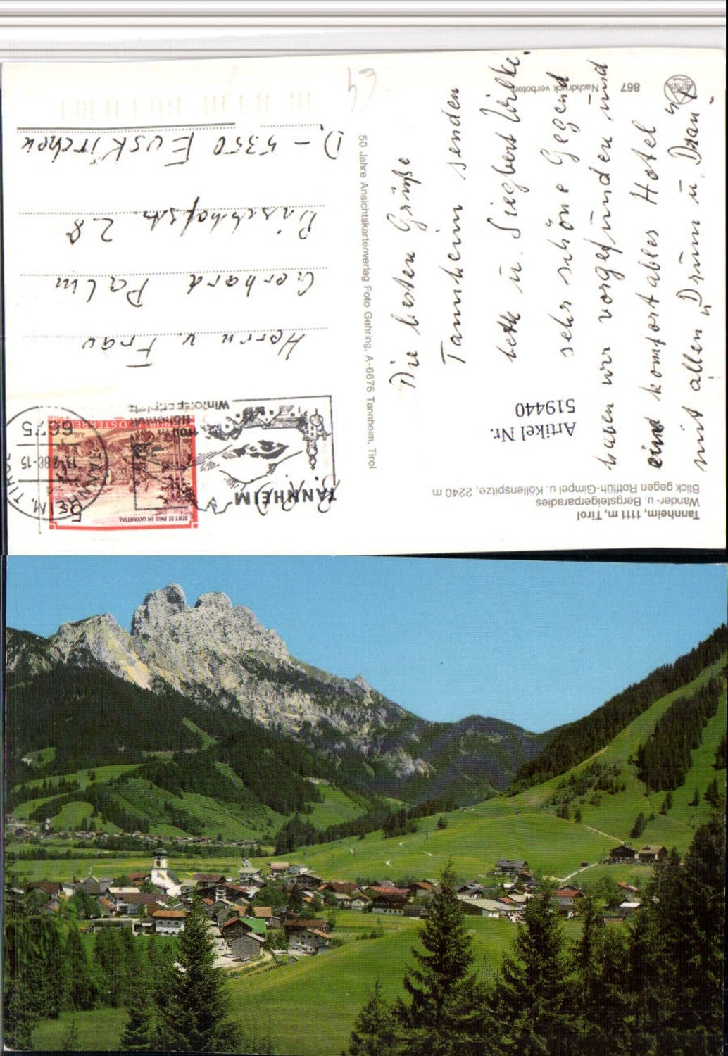 Alte Ansichtskarte – Old Postcard