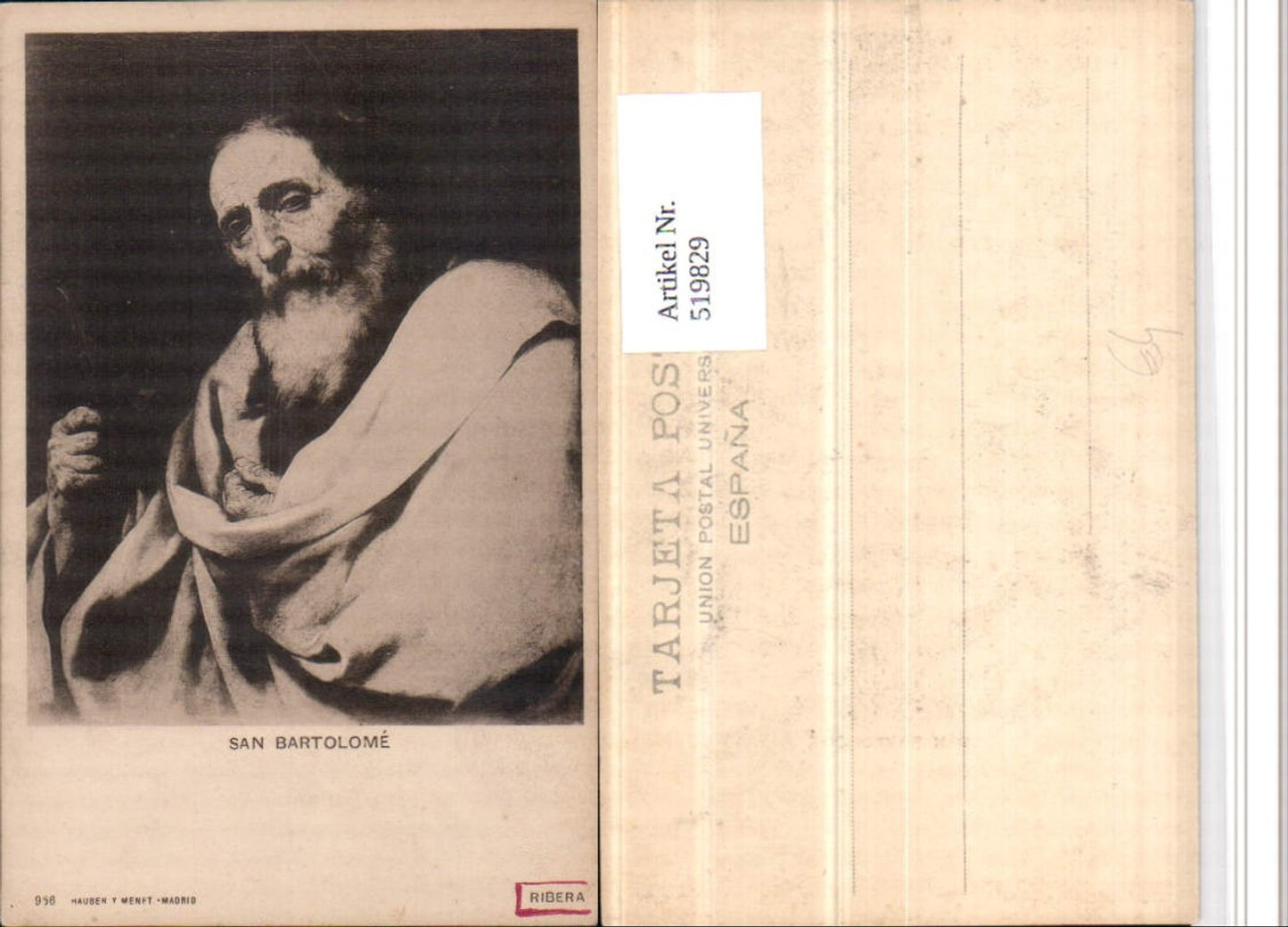 519829,Künstler AK San Bartolome Mann Portrait