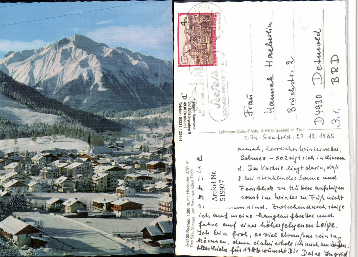 Alte Ansichtskarte – Old Postcard