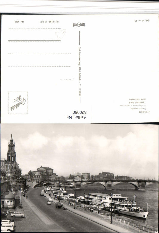 520080,Stadt Dresden Terrassenufer Oldtimer Dampfer