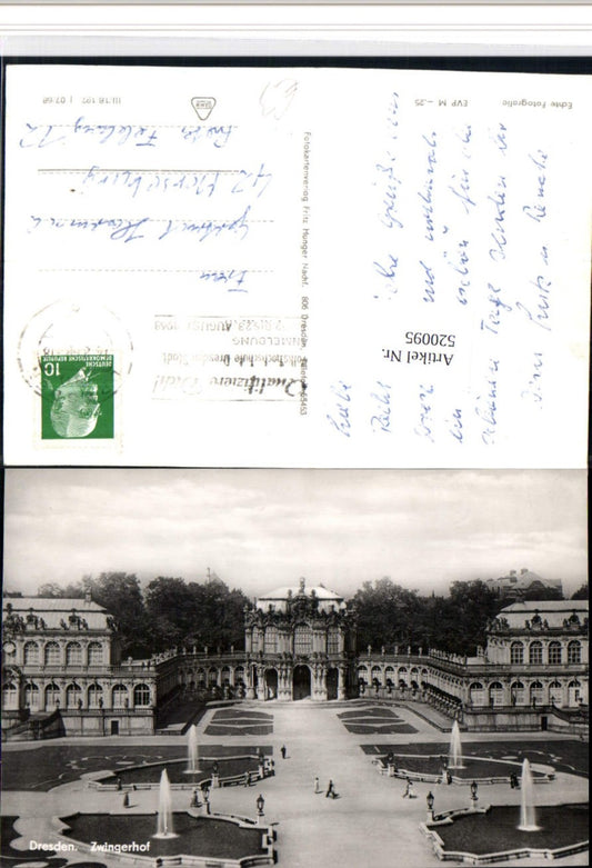 520095,Stadt Dresden Zwingerhof Stempel Volkshochschule