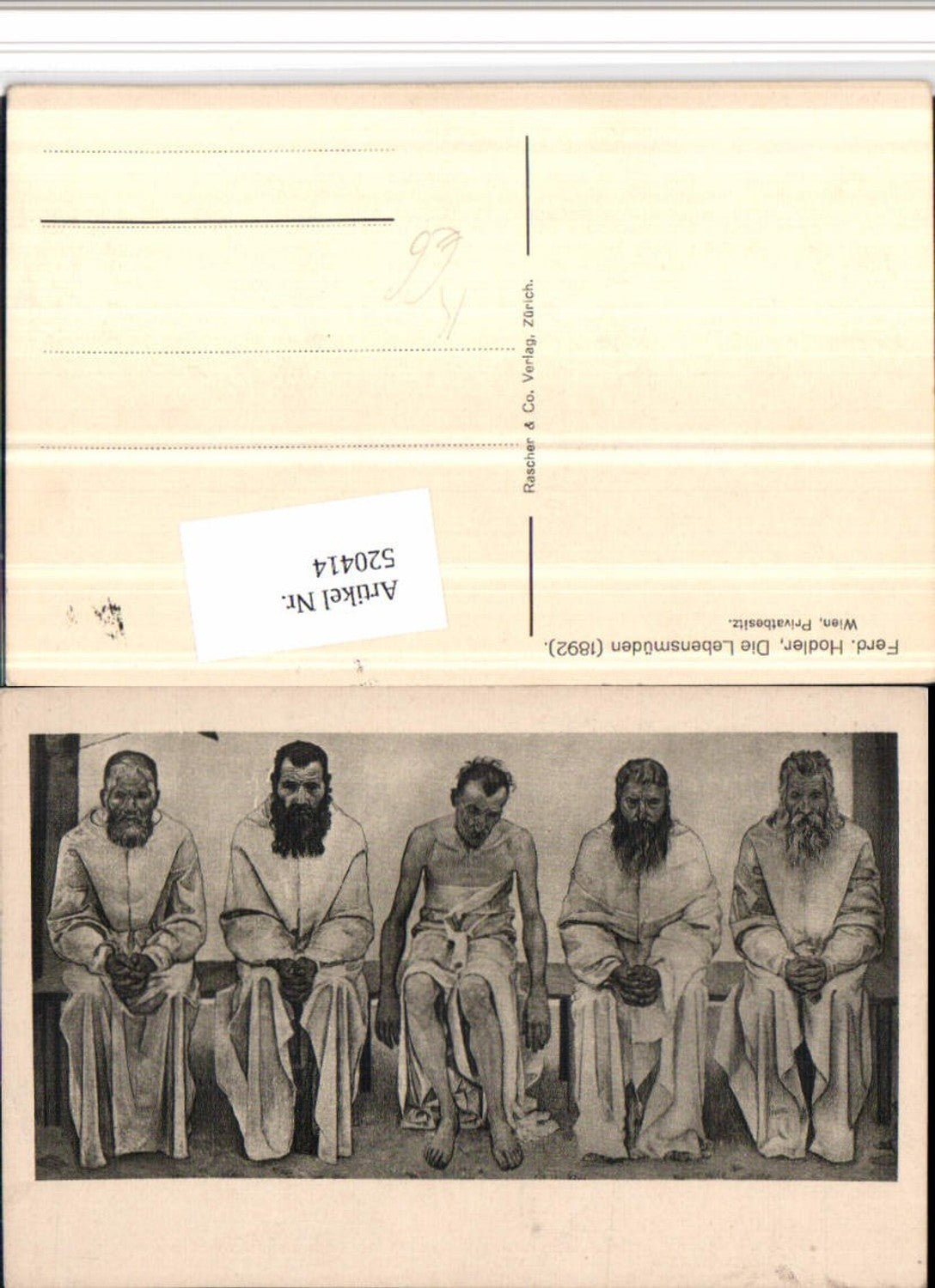 520414,Künstler AK Ferd. Hodler Die Lebensmüden Männer