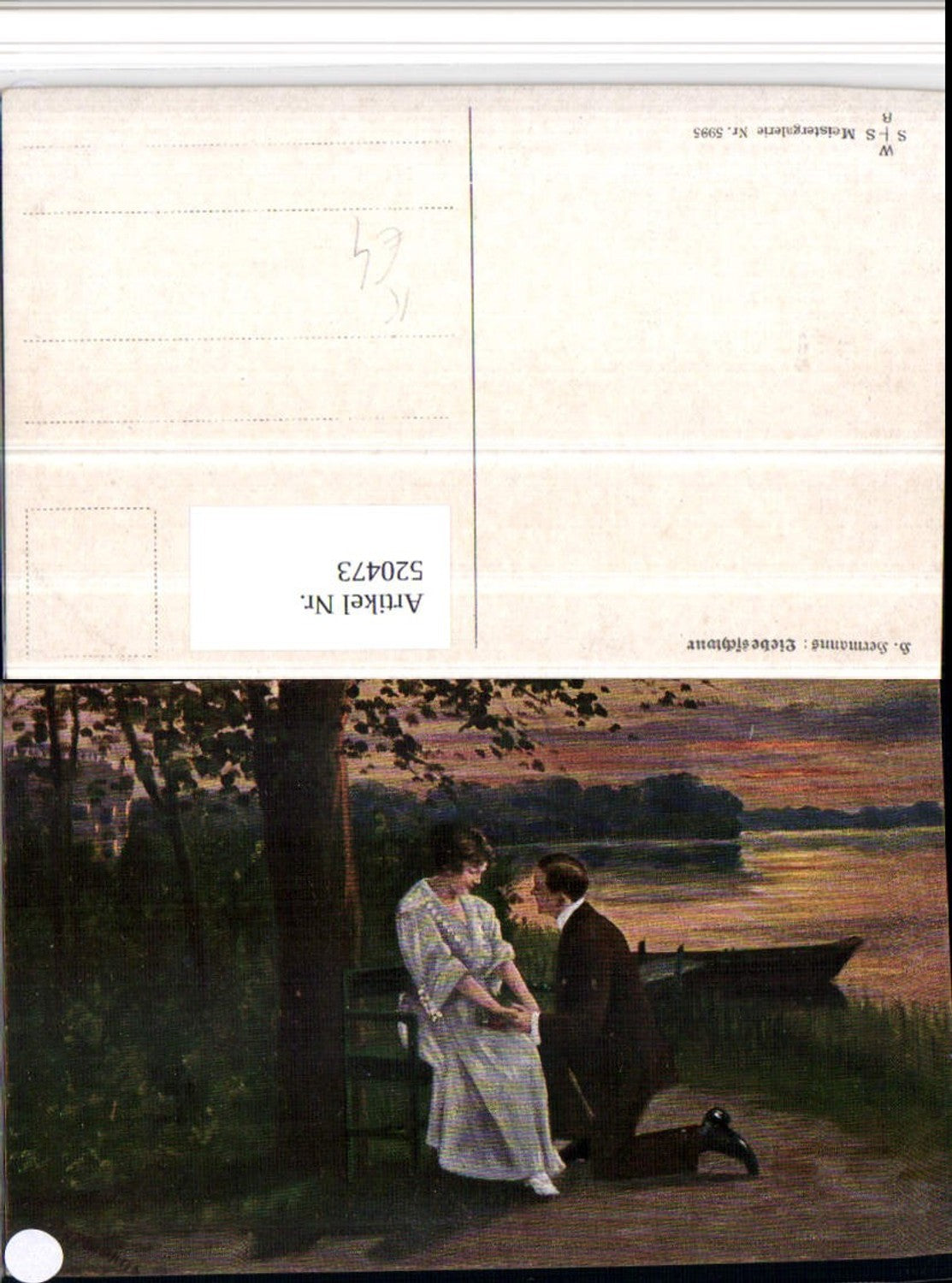 520473,Künstler AK H. Hermanns Liebesschwur Liebe Paar