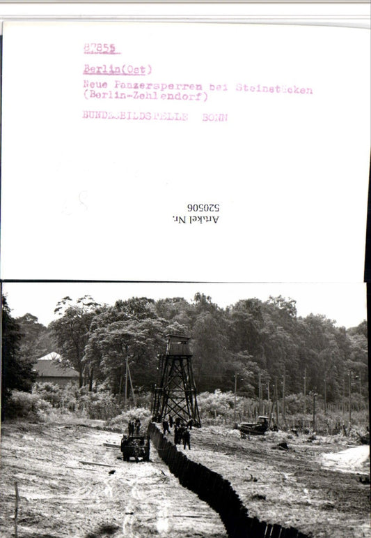 520506,Berlin Zehlendorf Berliner Bauer Panzersperre Steinstücken Steglitz Wannsee