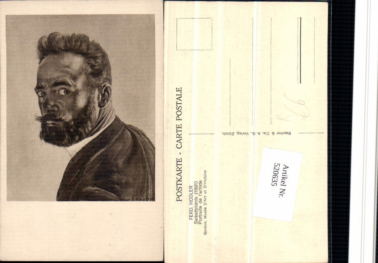 520635,Künstler AK Ferd. Hodler Selbstbildnis Mann Portrait