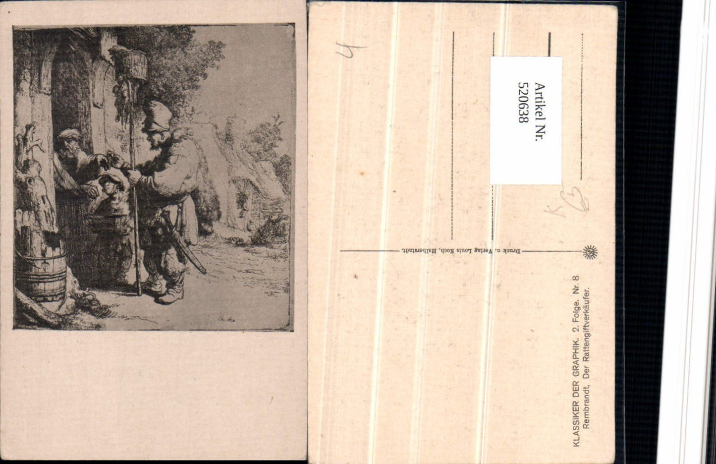 520638,Künstler AK Rembrandt Der Rattengiftverkäufer