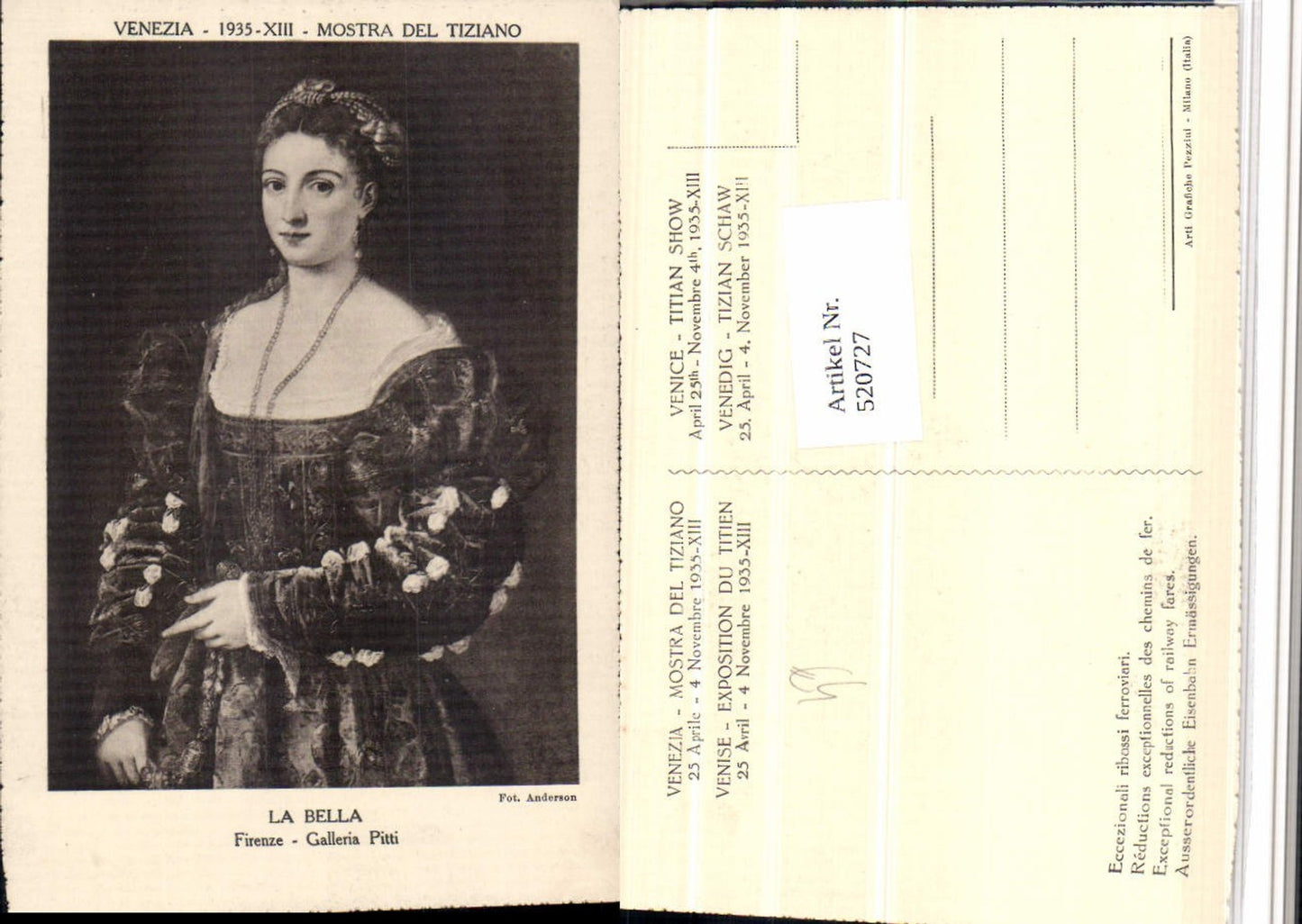 520727,Künstler AK Anderson La Bella Frau Portrait
