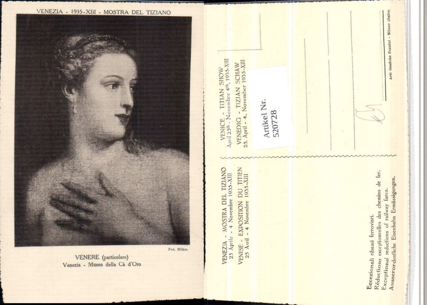 520728,Künstler AK Böhm Venere Frau Portrait
