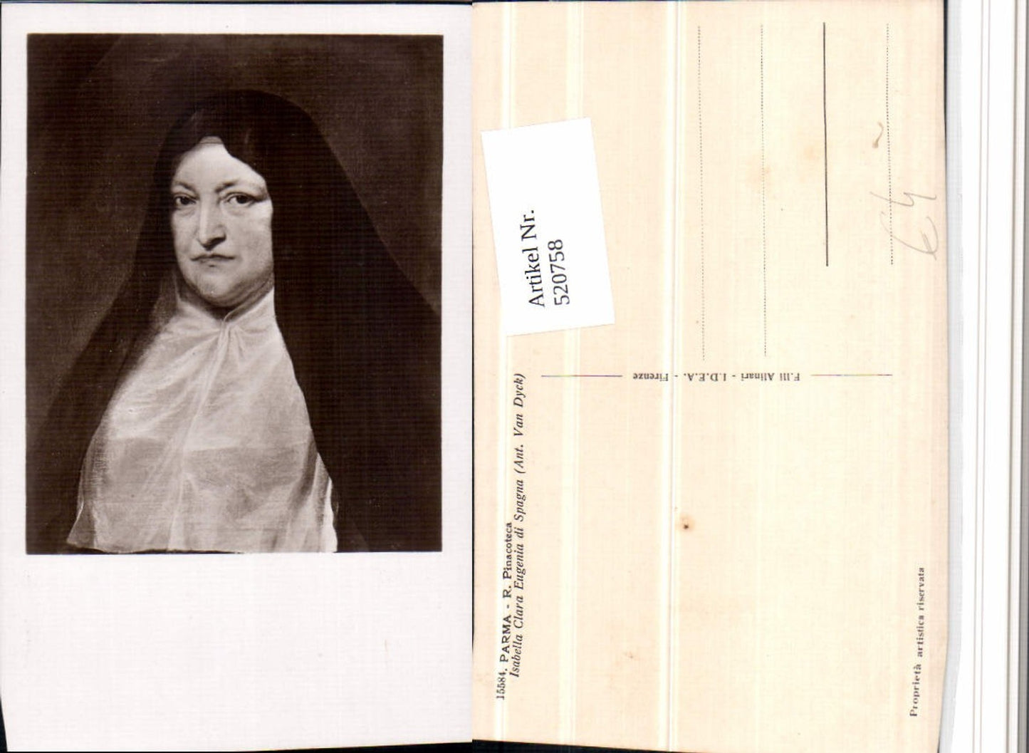 520758,Künstler AK Ant. Van Dyck Isabella Clara Eugenia di Spagna Portrait