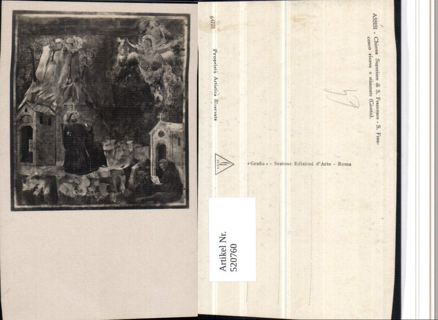 520760,Künstler AK Giotto S. Francesco riceve e stimmate Mönche