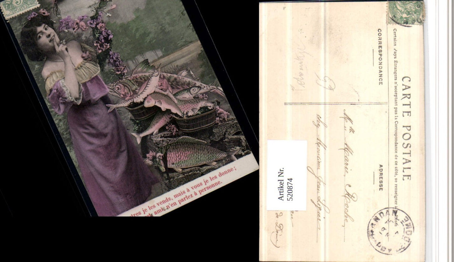 520874,Surrealismus Fotomontage 1. April Frau Kleid Fische