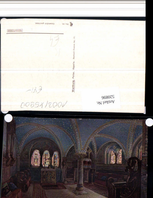 520896, Artist AK Berthold Pierson Eisenach Wartburg Pallas Chapel