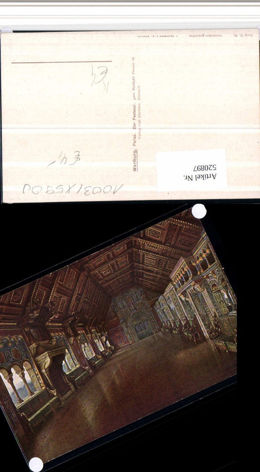 520897, Artist AK Berthold Pierson Eisenach Wartburg Palace Ballroom