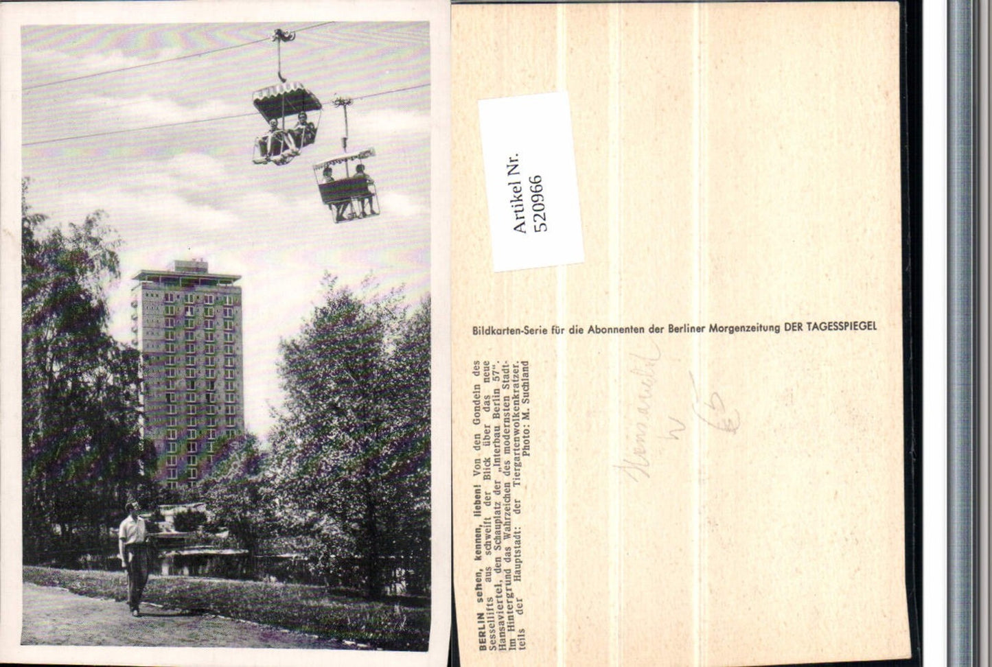 520966,Berlin Mitte Tiergarten Hansaviertel Sessellift Interbau 1957