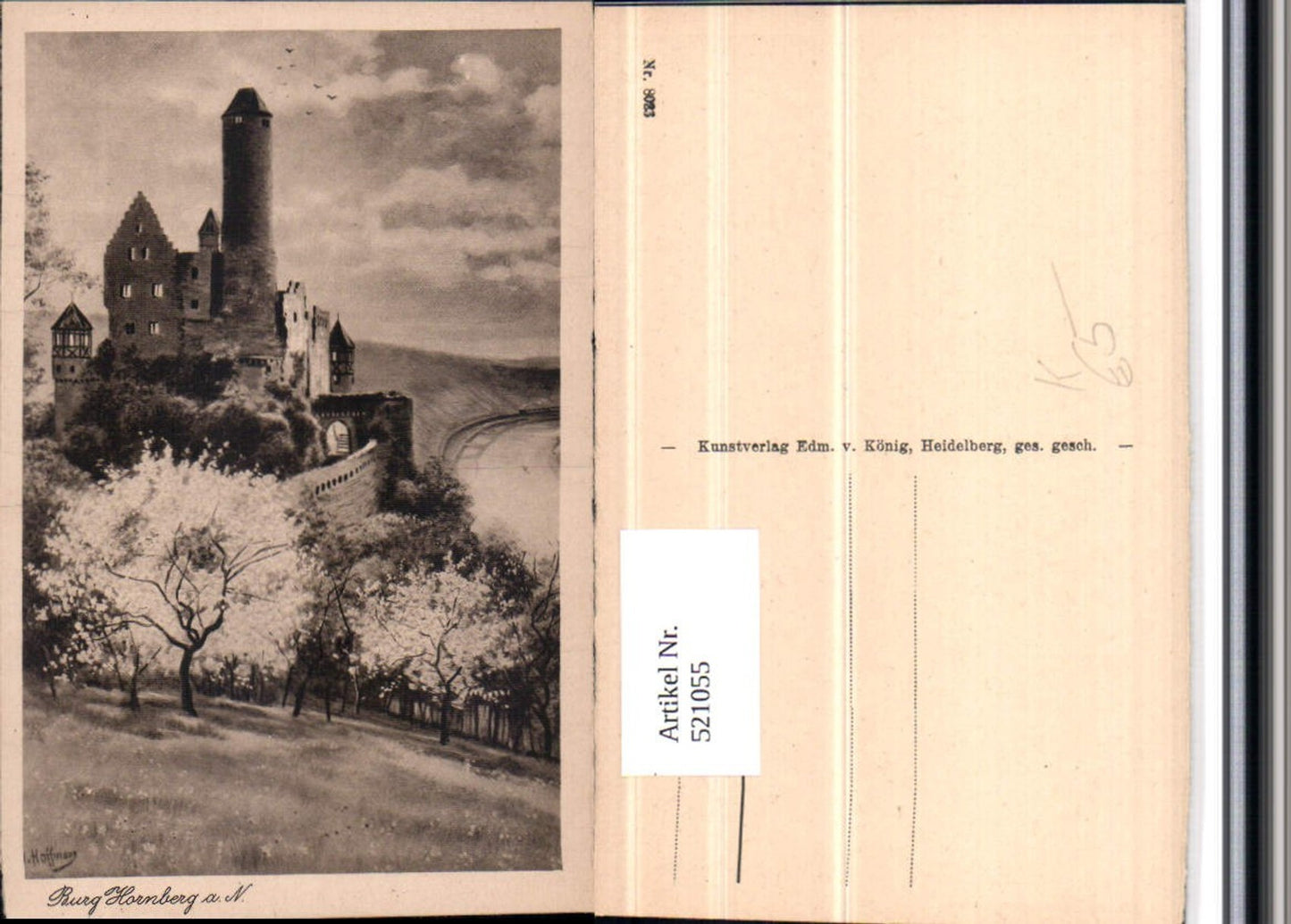 521055,Künstler AK Heinrich Hoffmann Burg Hornberg am Neckar pub Edm. v. König 8023