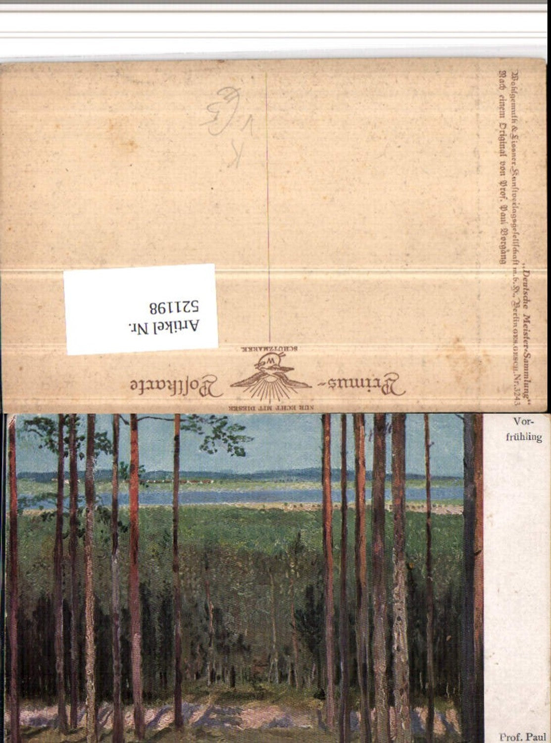 521198,Primus AK 3243 Künstler Paul Vorgang Vorfrühling Wald