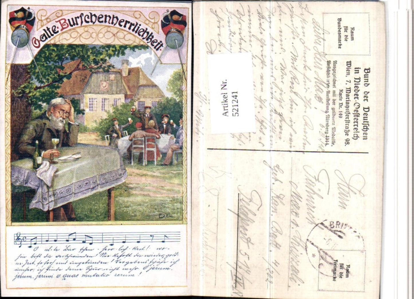 521241,Bund d. Deutschen in NÖ 149 Künstler E. Zel Studentika Wein