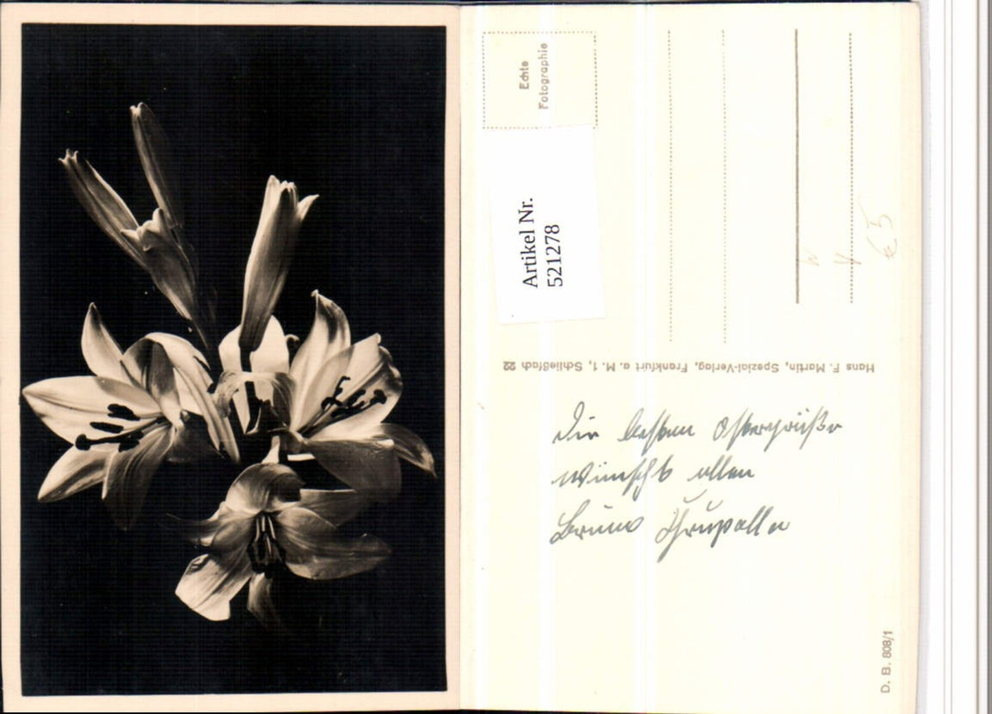521278,Fotokunst Hans F. Martin 808/1 Lilie Blumen