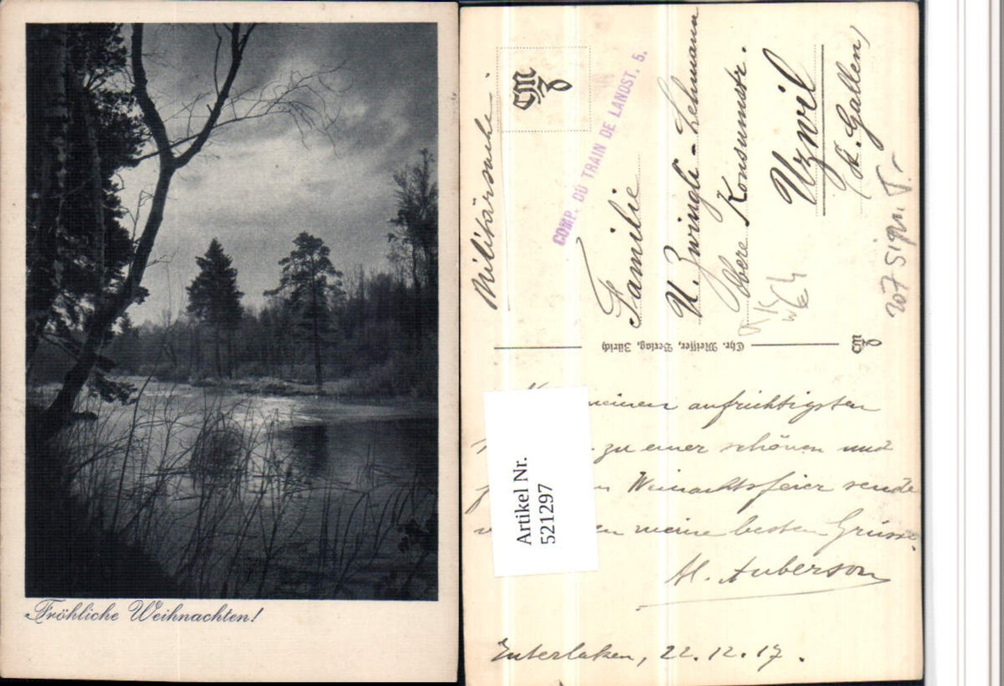 521297,Fotokunst Chr. Meisser Zürich Weihnachten Landschaft Wald