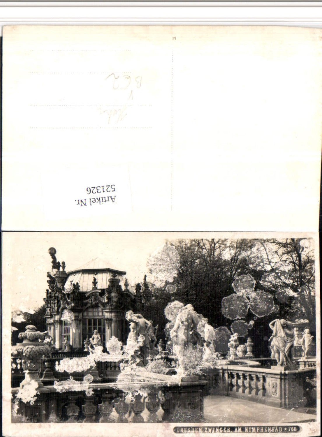 521326,Fotokunst Walter Hahn 760 Dresden Zwinger Nymphenbad