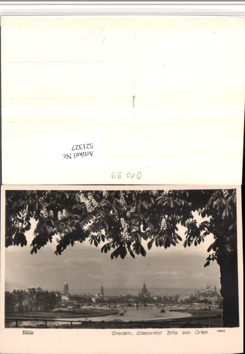 521327,Fotokunst Walter Hahn 7922 Dresden Teilansicht von Osten Brücke