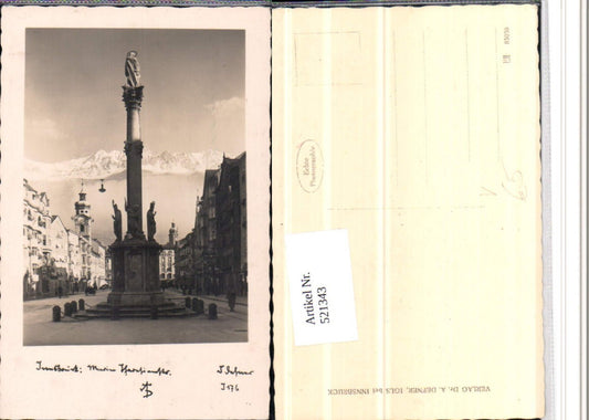 521343,Fotokunst Dr. Defner I176 Innsbruck Maria Theresienstraße Annasäule