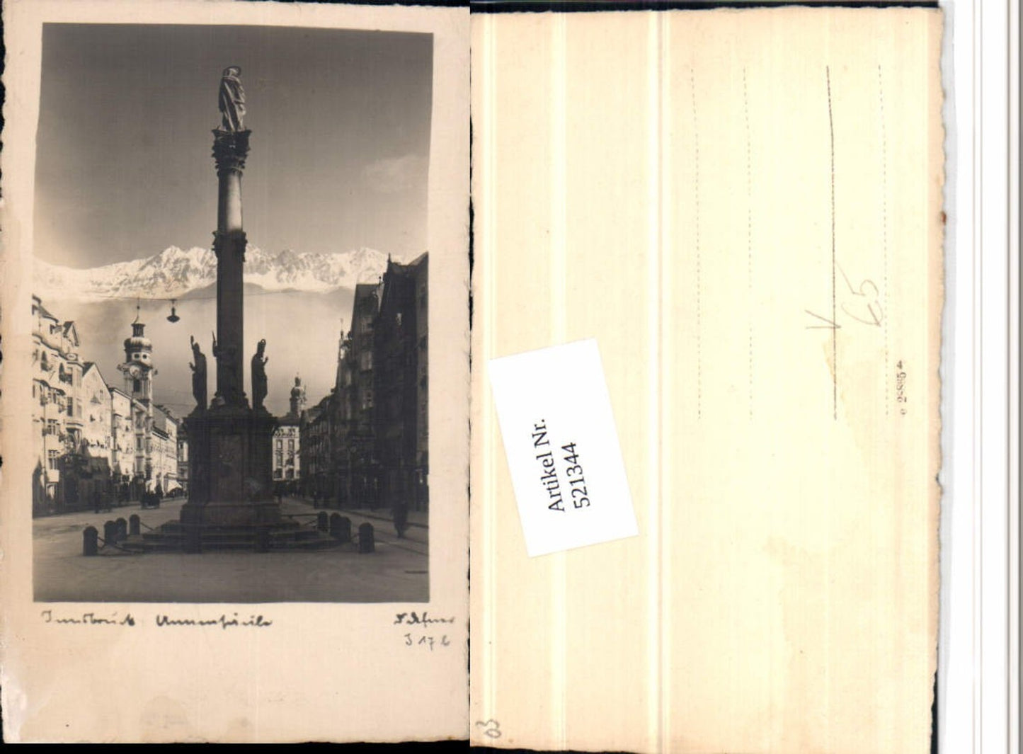 521344,Fotokunst Dr. Defner I176 Innsbruck Annasäule Bergkulisse