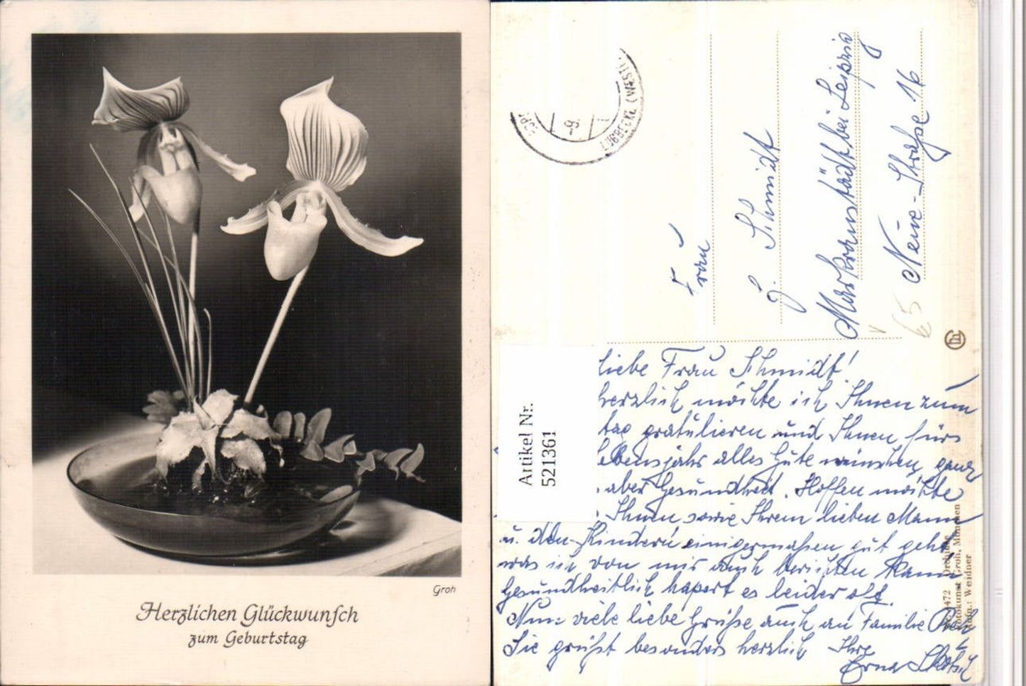 521361,Fotokunst Groh 4472 Geburtstag Orchidee Blumen