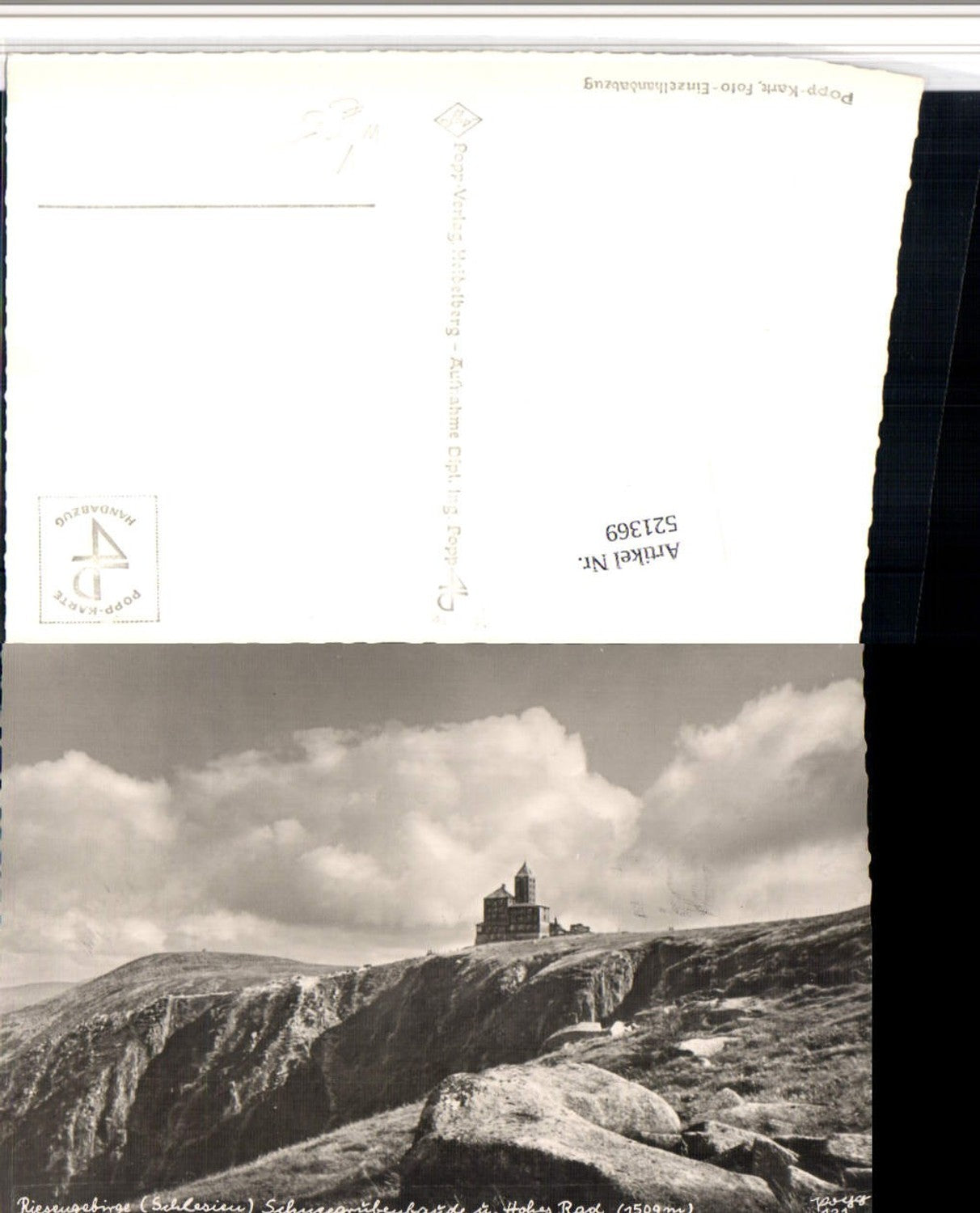 521369,Popp Verlag 121 Riesengebirge Schneegrubenbaude u. Hohes Rad