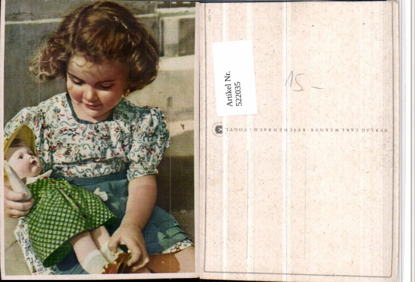 522035,Kind Mädchen m. Puppe