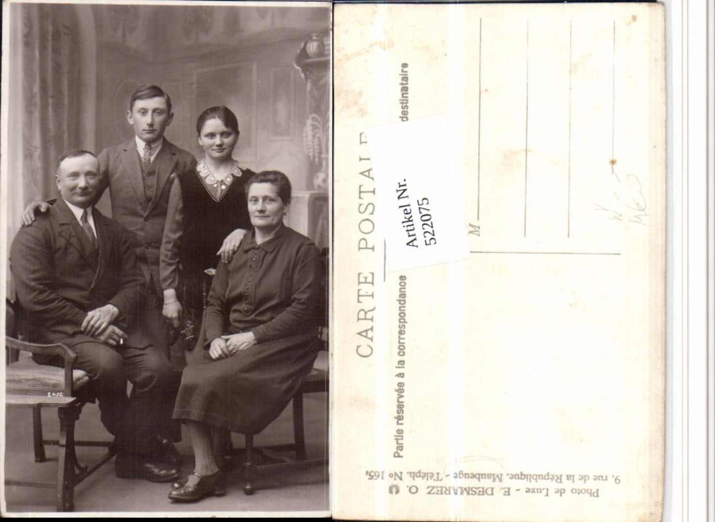 522075,Maubeuge Familie Eltern rauchen Kinder pub E. Desmarez
