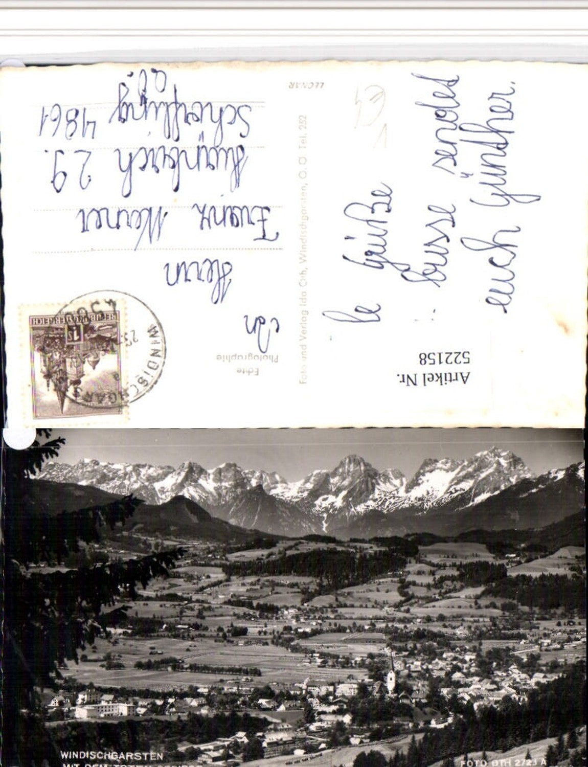 522158,Windischgarsten Totale m. Toten Gebirge Bergkulisse pub Foto Oth 2723