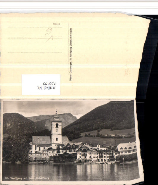 522172,St. Wolfgang Teilansicht Kirche m. Schafberg pub Gastberger