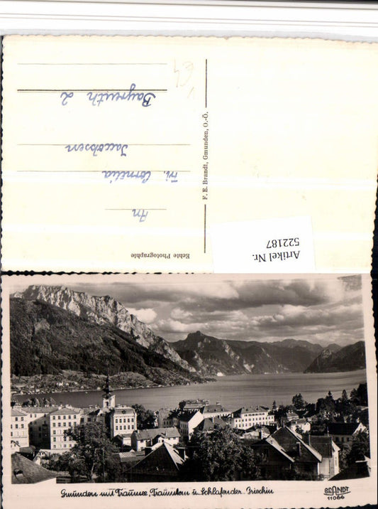 522187,Gmunden Teilansicht m. Traunstein Bergkulisse pub Brandt 11066