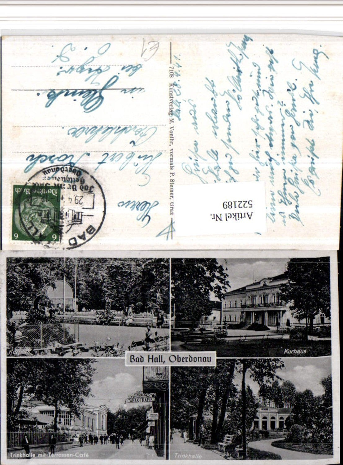 522189,Bad Hall Kurhaus Trinkhalle Kurpark Mehrbildkarte