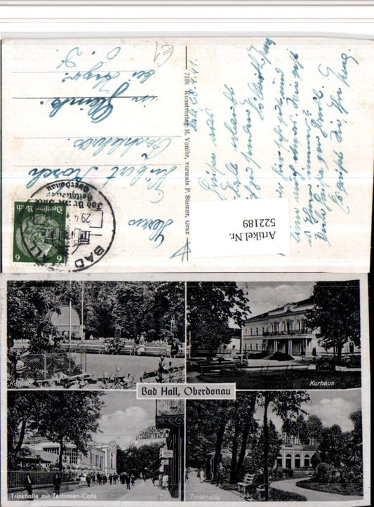522189,Bad Hall Kurhaus Trinkhalle Kurpark Mehrbildkarte