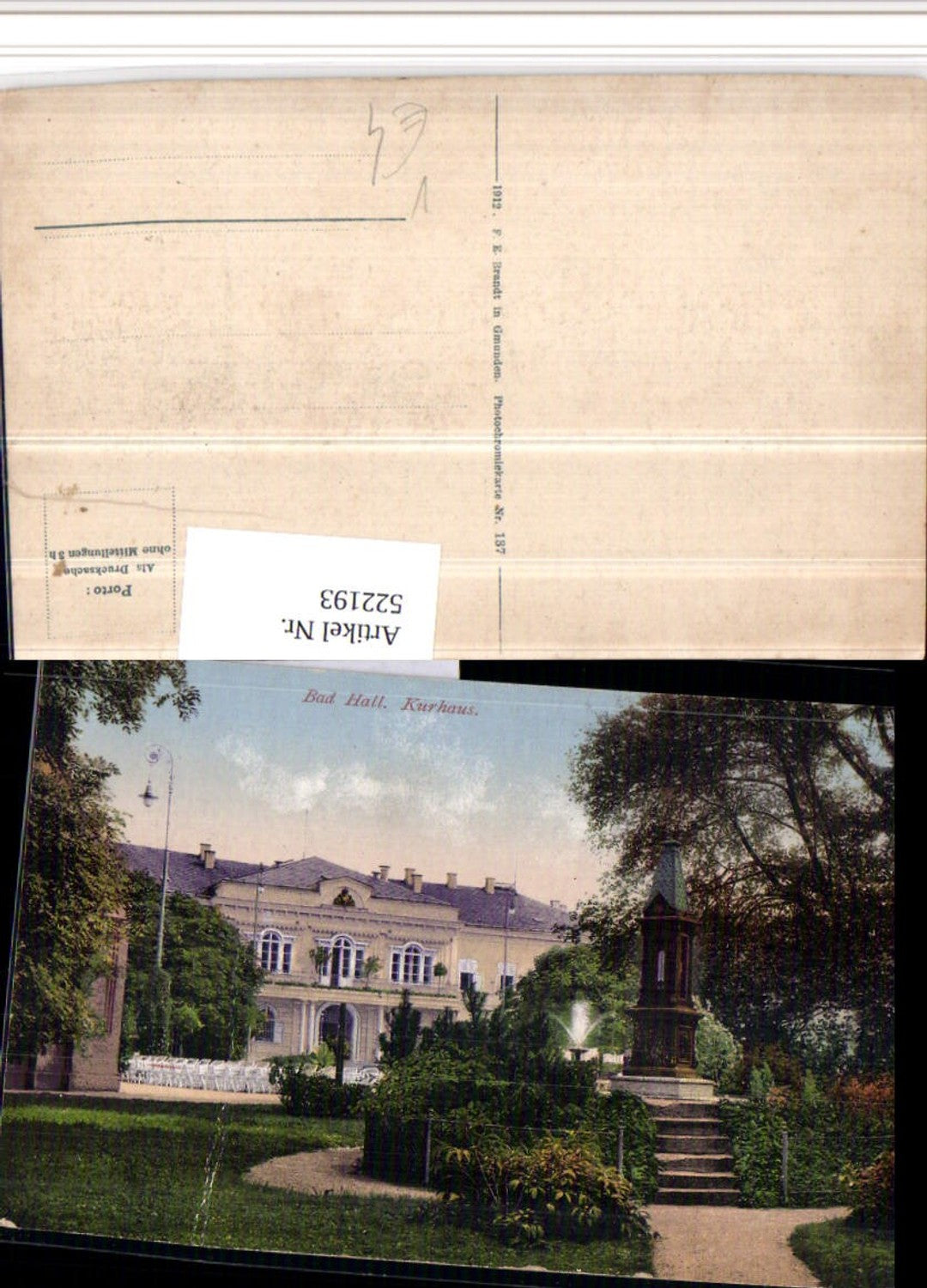 522193,Bad Hall Kurhaus Denkmal pub F.E. Brandt 137