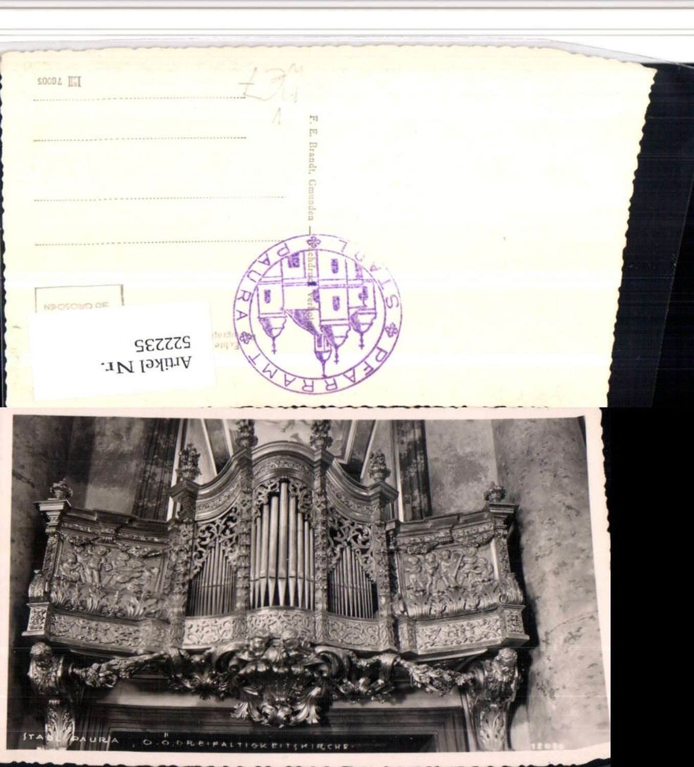522235,Stadl-Paura Dreifaltigkeitskirche Kirche Orgel pub Brandt 12030