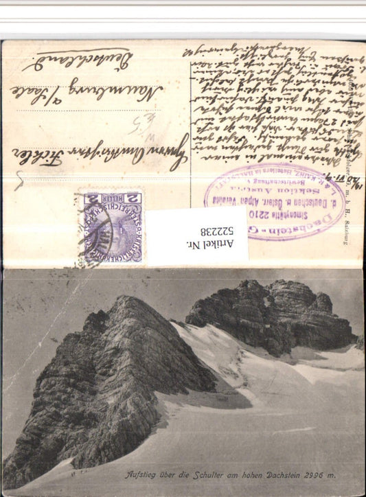 522238,Aufstieg über die Schulter am hohen Dachstein b. Obertraun