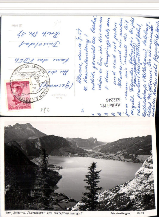 522246,Atter- und Mondsee b. Unterach Bergkulisse pub Gastberger 49