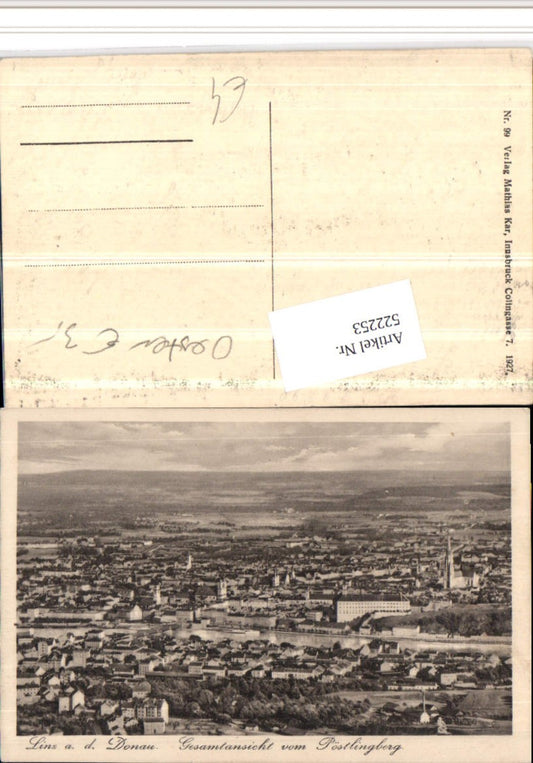 522253,Linz an d. Donau Totale vom Pöstlingberg