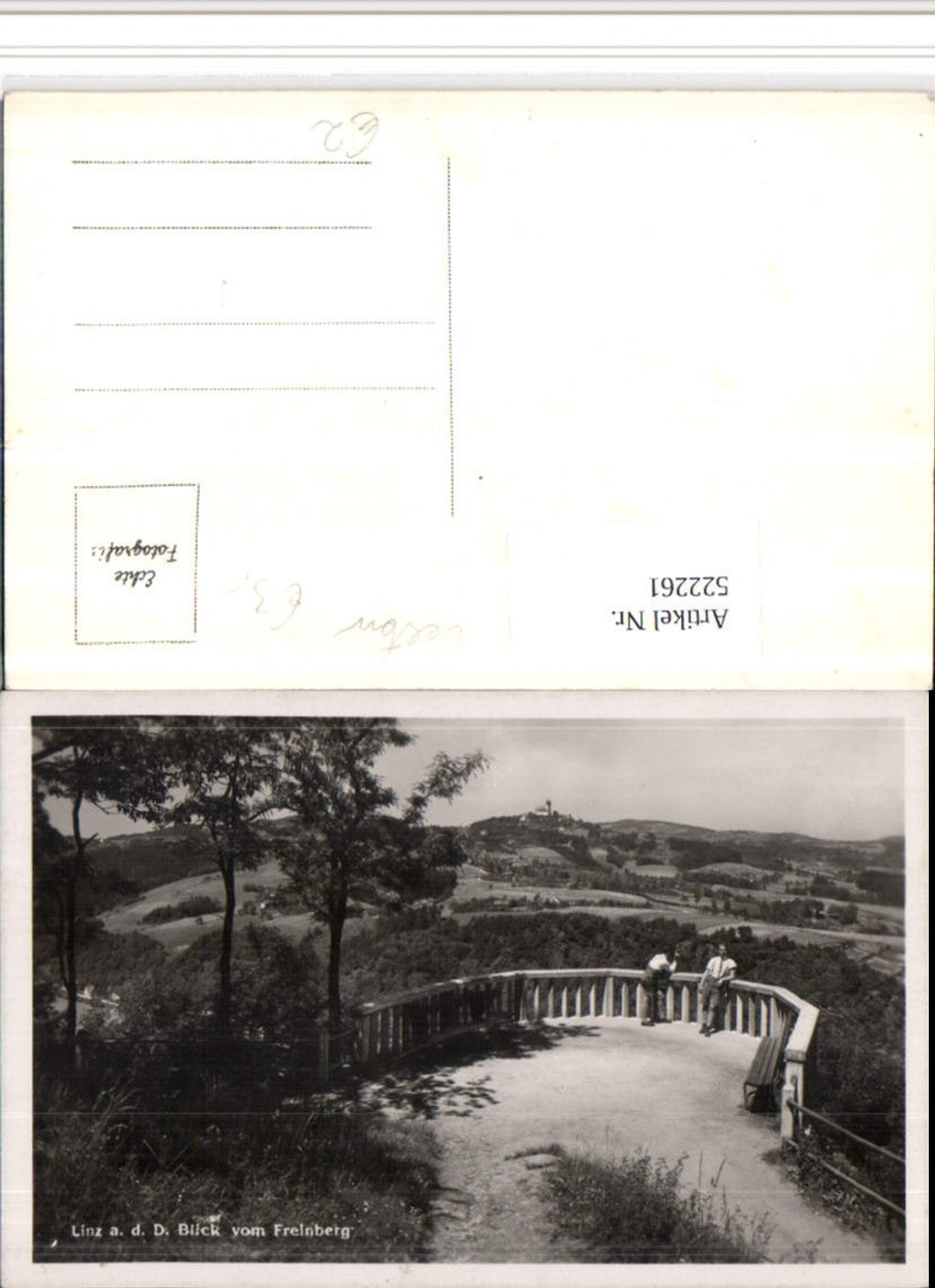 522261,Linz an d. Donau Blick vom Freibnerg zum Pöstlingberg
