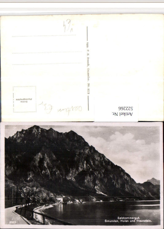 522266,Gmunden Hoisn u. Traunstein Bergkulisse pub Brandt 5023
