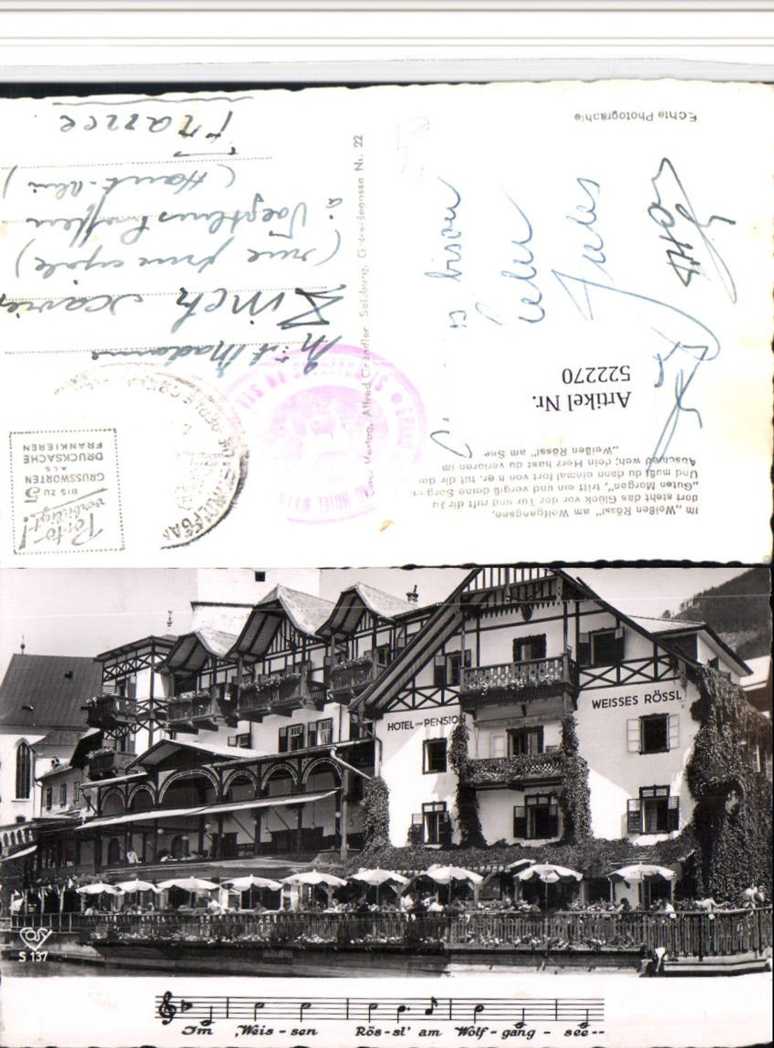 522270,St. Wolfgang Hotel Weißes Rössl Liedzeile pub Cosy S137