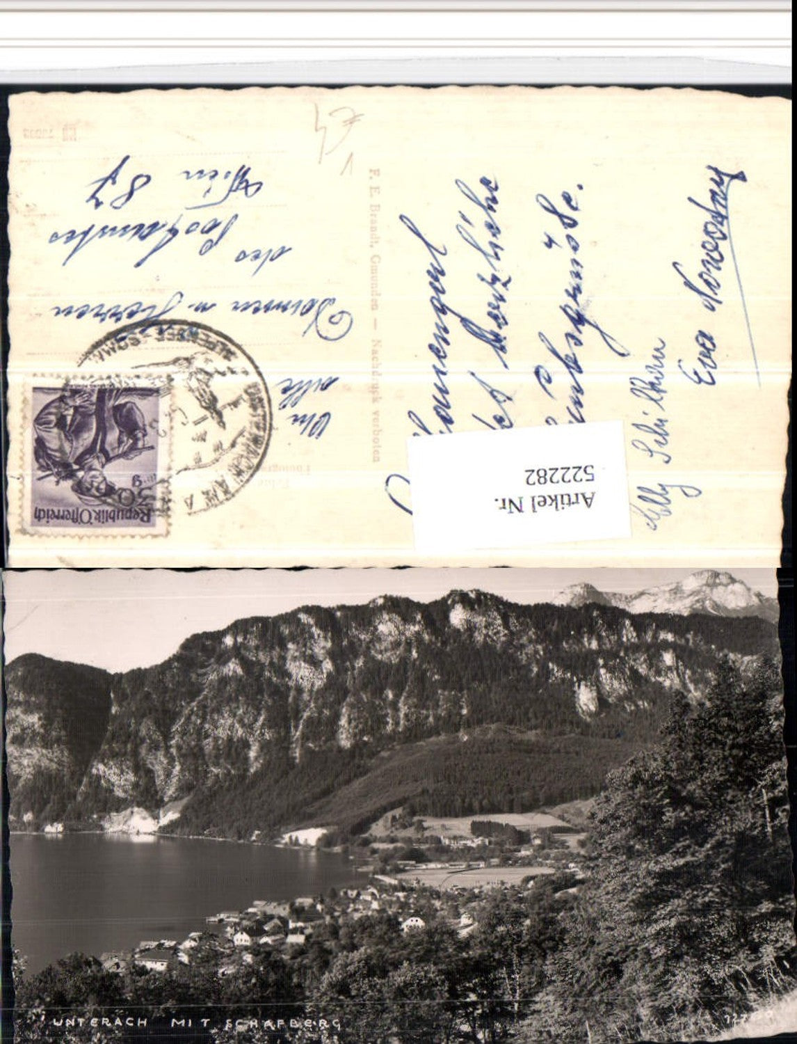 522282,Unterach am Attersee m. Schafberg Bergkulisse pub Brandt 12760