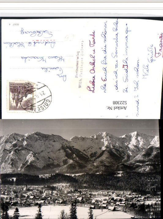 522308,Bad Goisern Totale Bergkulisse Winterbild